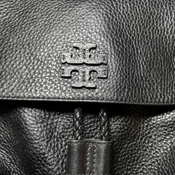 Tory Burch Thea Leather Backpack - Black, Boho, Preppy, Business Casual - Picture 3 of 7